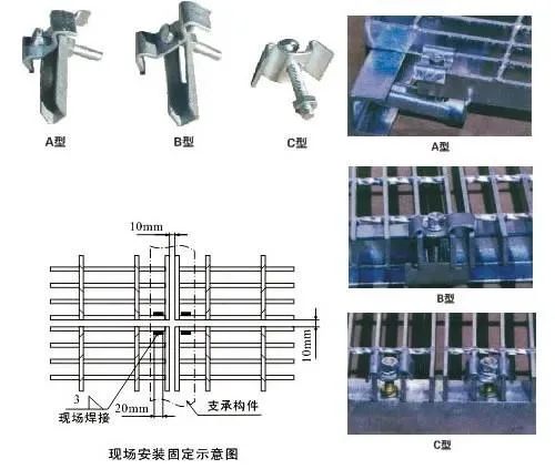 Galvanized Grating Installation Saddle China Grating Fasteners and Grating Fixing Clips