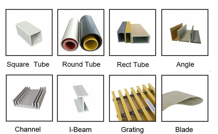 Structural Sizes Stock Light Weight Corrosion FRP Pultruded Fiberglass Profiles Suppliers