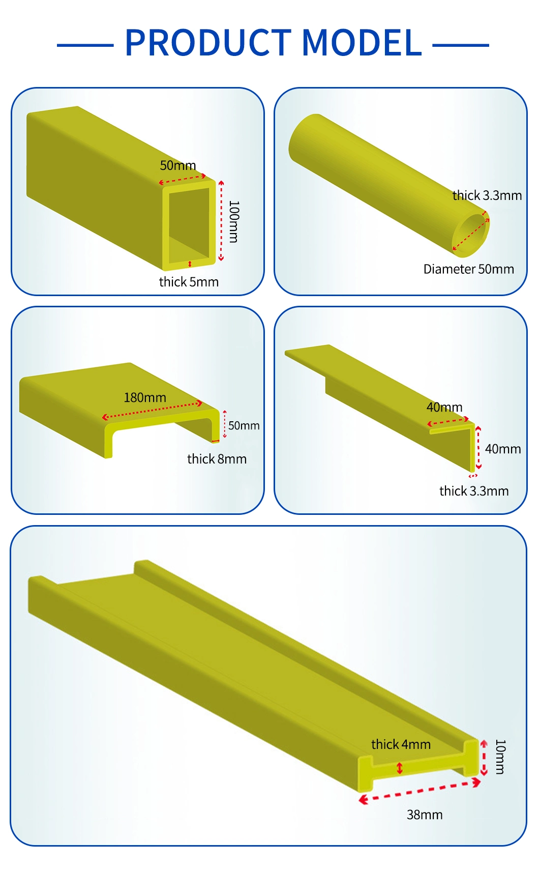 Corrosion Resistant Glass Fiber Composite GRP Angle Profile FRP Pultrusion Profile